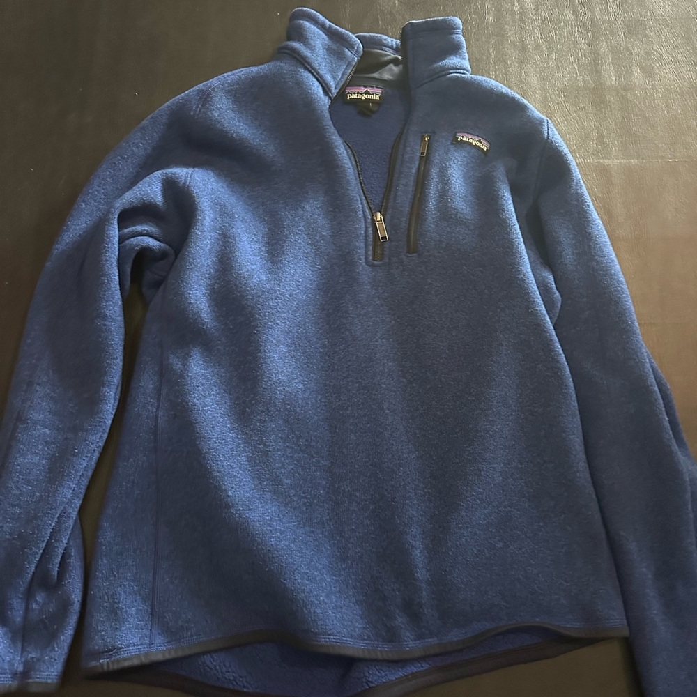 Patagonia Men's Zip-Up Sweater in Deep Blue